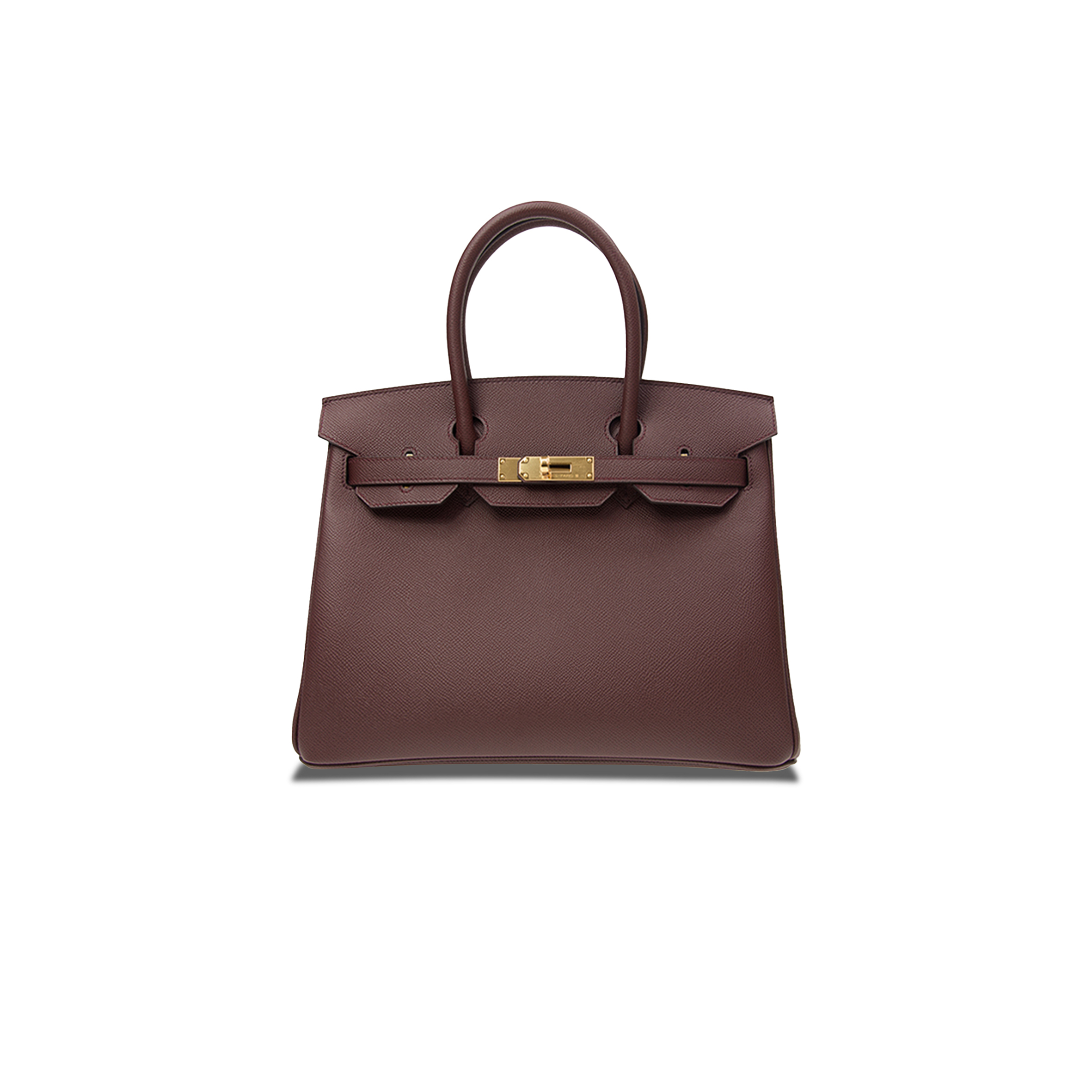 HERMÈS MASTER BIRKIN 25 SWIFT LEATHER BORDEAUX GOLD BUCKLE H049362CK20 (25*20*13cm)